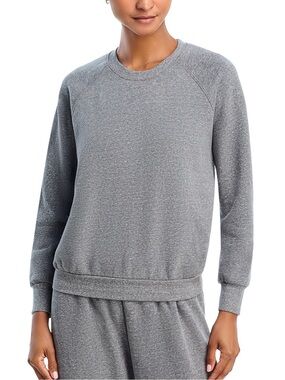 NWT PerfectWhiteTee Scarlett Fleece Sweatshirt Size XS Dark Heather Grey